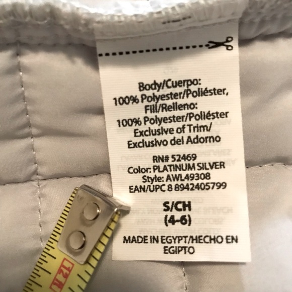 Athletic Works light gray quilted hip length jacket. Size S (4-6) - Picture 8 of 9